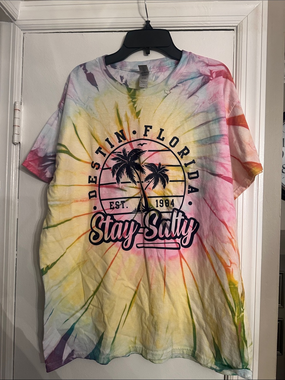 Gildan Multicolor Tie-Dye Destin Florida "Stay Salty" T-Shirt